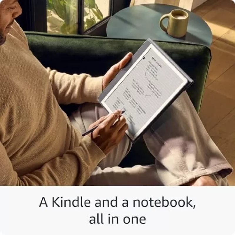 Ebook New Kindle Scribe - 2024 release 10.2 glare-free 64GB Wi-Fi (Without Lockscreen Ads) with Premium Pen Tungsten