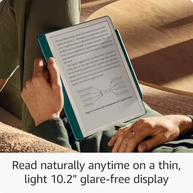 Ebook New Kindle Scribe - 2024 release 10.2 glare-free 64GB Wi-Fi (Without Lockscreen Ads) with Premium Pen Tungsten