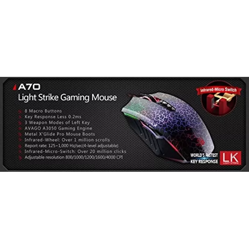 A4Tech Bloody Blazing A70 (Activated) mouse USB Type-A Optical 6200 DPI A4TMYS47285