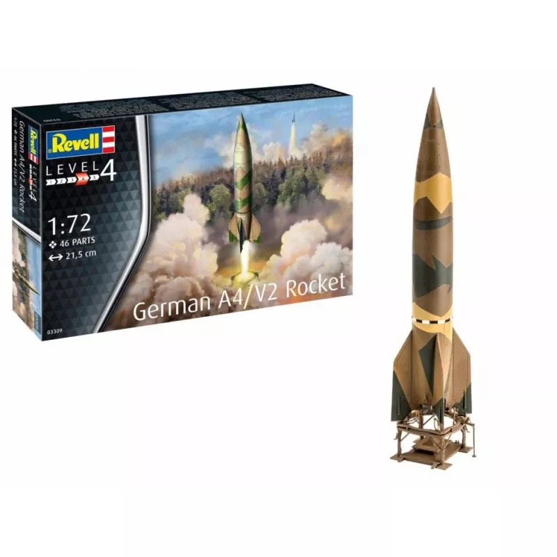 Plastic model kit REVELL A4/V2 rocket, scale 1:72, display model parts