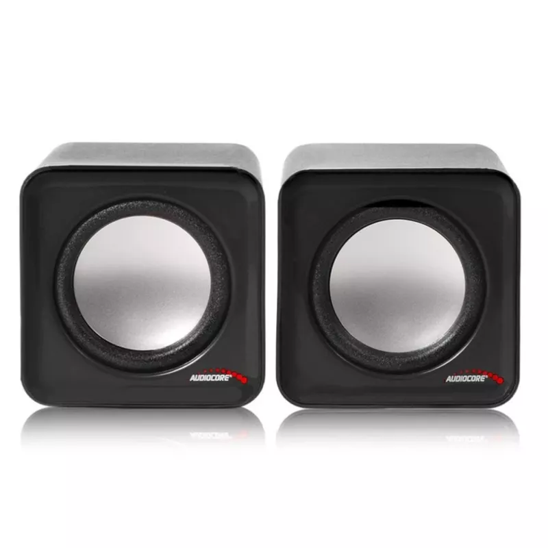 2-way PC Speaker Audiocore AC870 B — 3 W RMS, wired USB power, 3.5 mm input, 2.0 channels