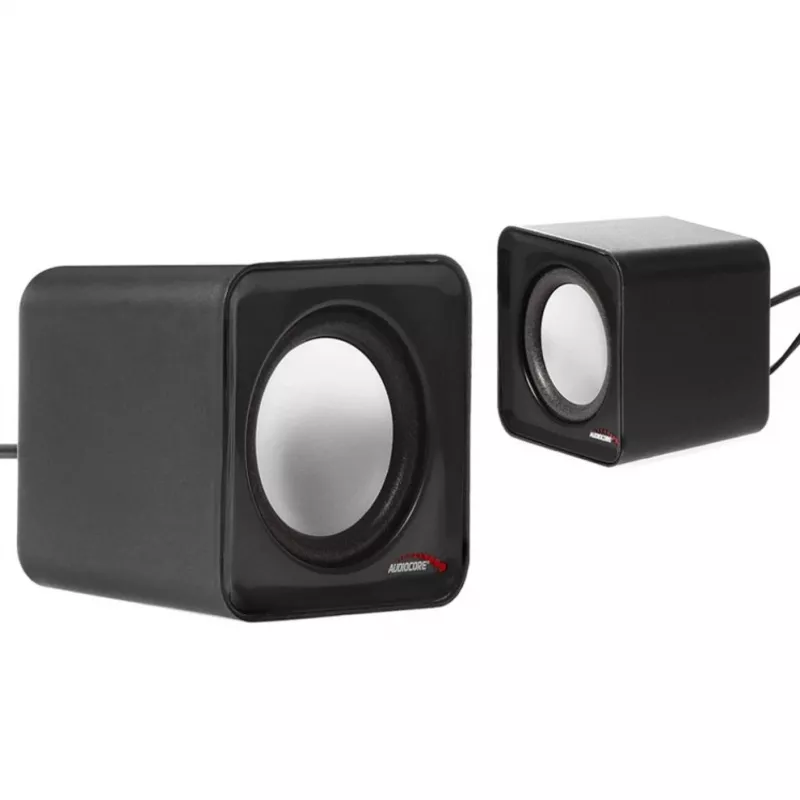 2-way PC Speaker Audiocore AC870 B — 3 W RMS, wired USB power, 3.5 mm input, 2.0 channels