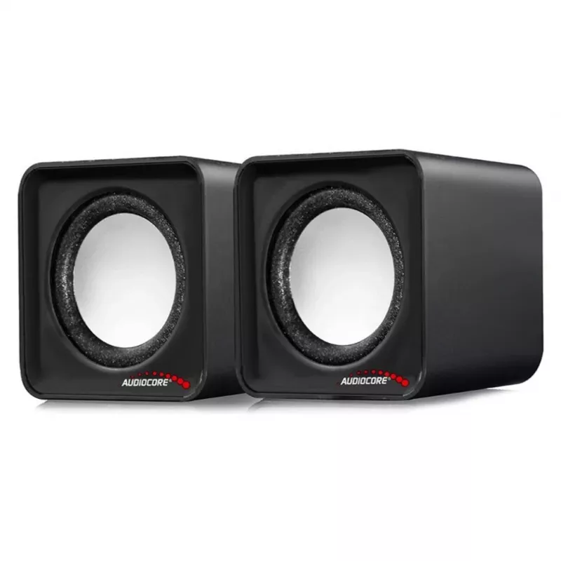 2-way PC Speaker Audiocore AC870 B — 3 W RMS, wired USB power, 3.5 mm input, 2.0 channels