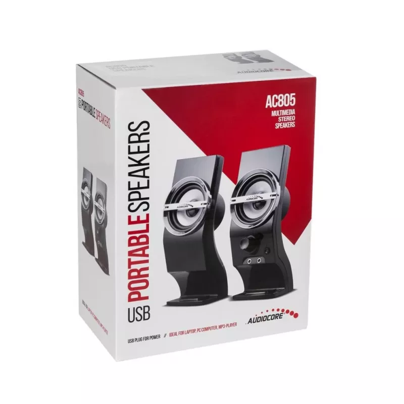 Audiocore AC805 Stereo Speakers 2.0 PC 6W Black