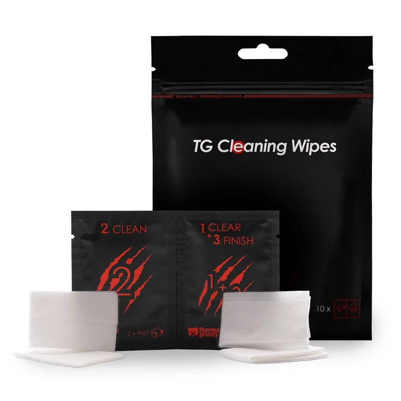 Thermal Grizzly TG-CW-10 Thermal Paste Cleaning Wipes, 10 pcs