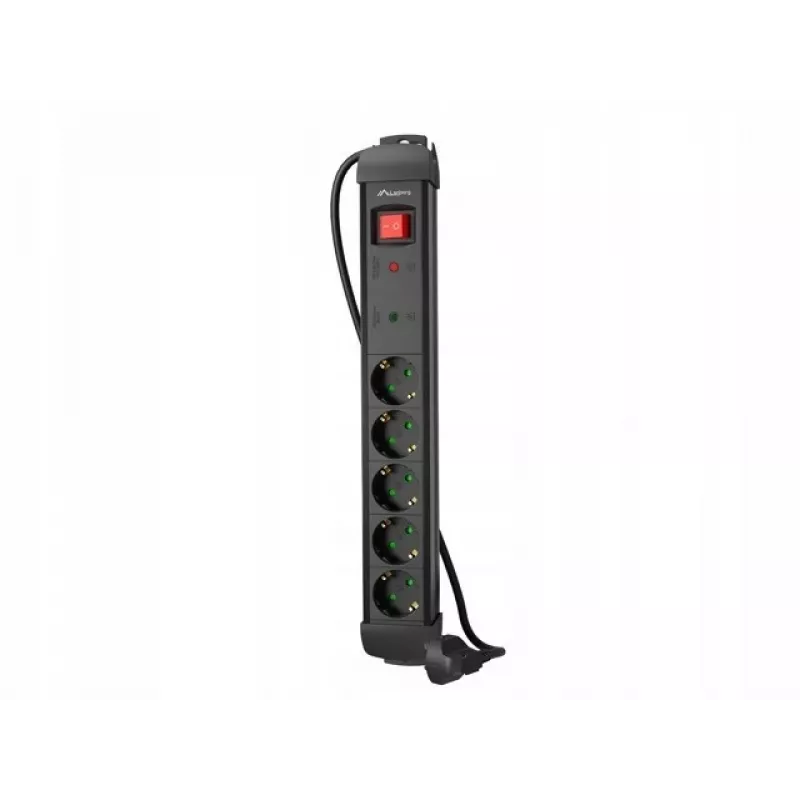 Lanberg SP1-05F-0300-BK Power Extension 3 M 5 AC Outlet(s) Indoor Blac