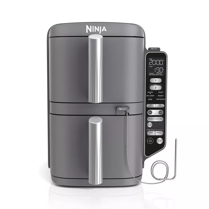 Ninja Double Stack XL Air Fryer 2 compartments with temperature probe SmartCook 9 5 L SL451EU