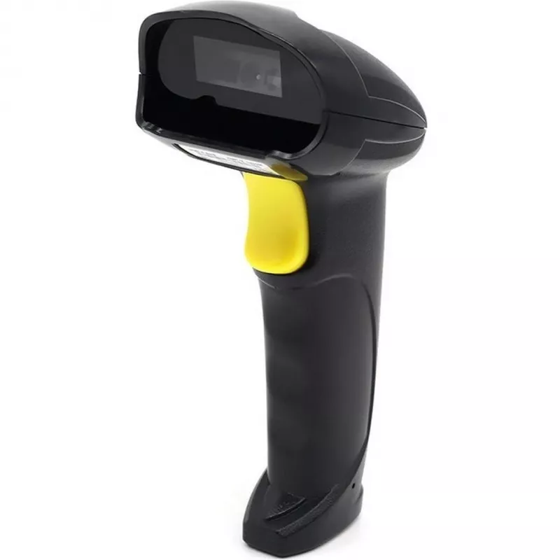 Handheld 1D/2D wired barcode scanner QOLTEC 50853 — USB, ABS housing, 1.65 m cable, 97×65×167 mm, 105 g