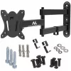 Maclean MC-417 Full Motion TV Monitor Wall Mount 13-32 30kg max. VESA 100x100 Black Powder Coated Universal Holder Bracket Adjustable Wall Distance Rotating Tilting