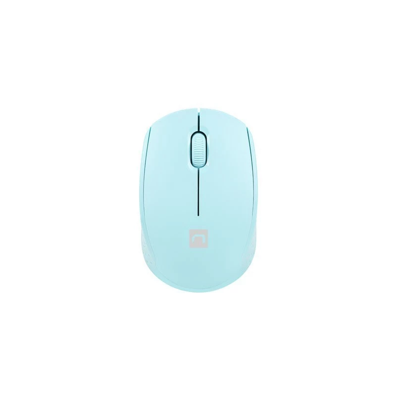 Wireless ambidextrous mouse NATEC STORK — Bluetooth + USB Type-A, 1600 DPI, 3 buttons, light blue