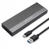 Qoltec Enclosure for SSD M.2 drive,SATA,NGFF,USB C