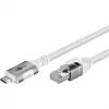 Networking Cable Goobay 74180 USB C RJ-45 Cat6 10 m White