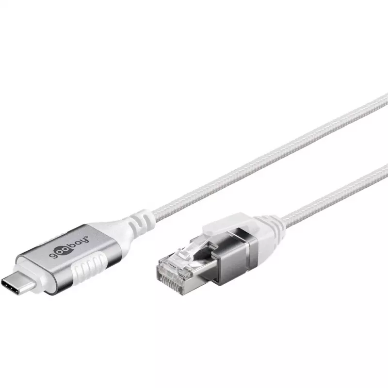 Goobay Ethernet-Cable USB-C 3.1 to RJ45 Slim 10 m - connects router, modem or (74391)