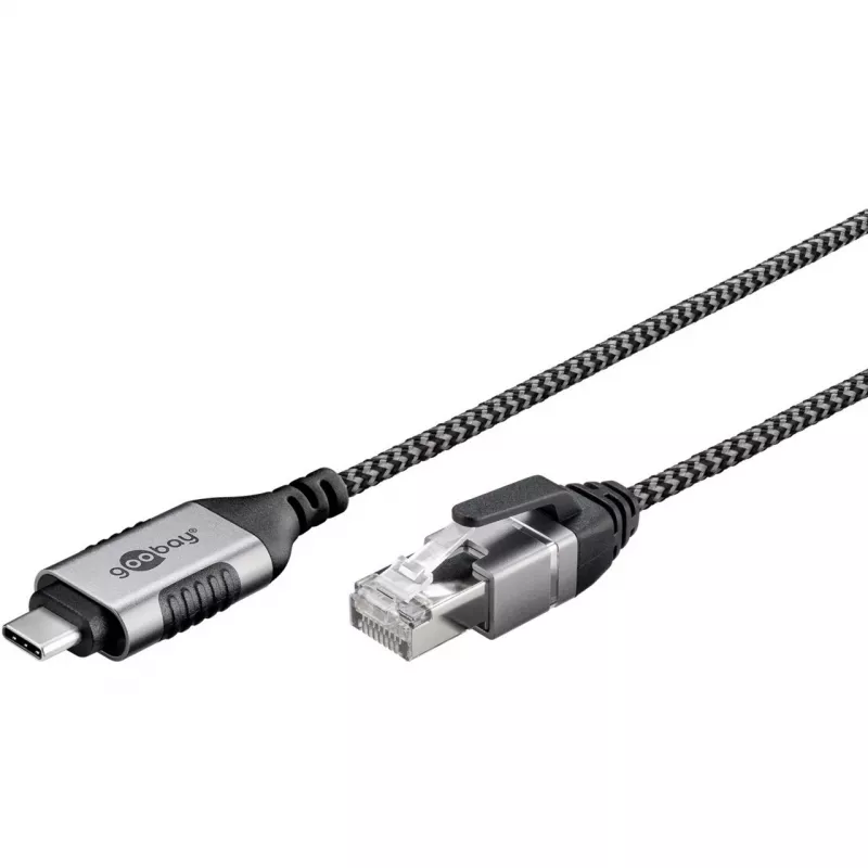 Goobay Ethernet-Cable USB-C 3.1 to RJ45 Slim 3 m - connects router, modem or (74404)