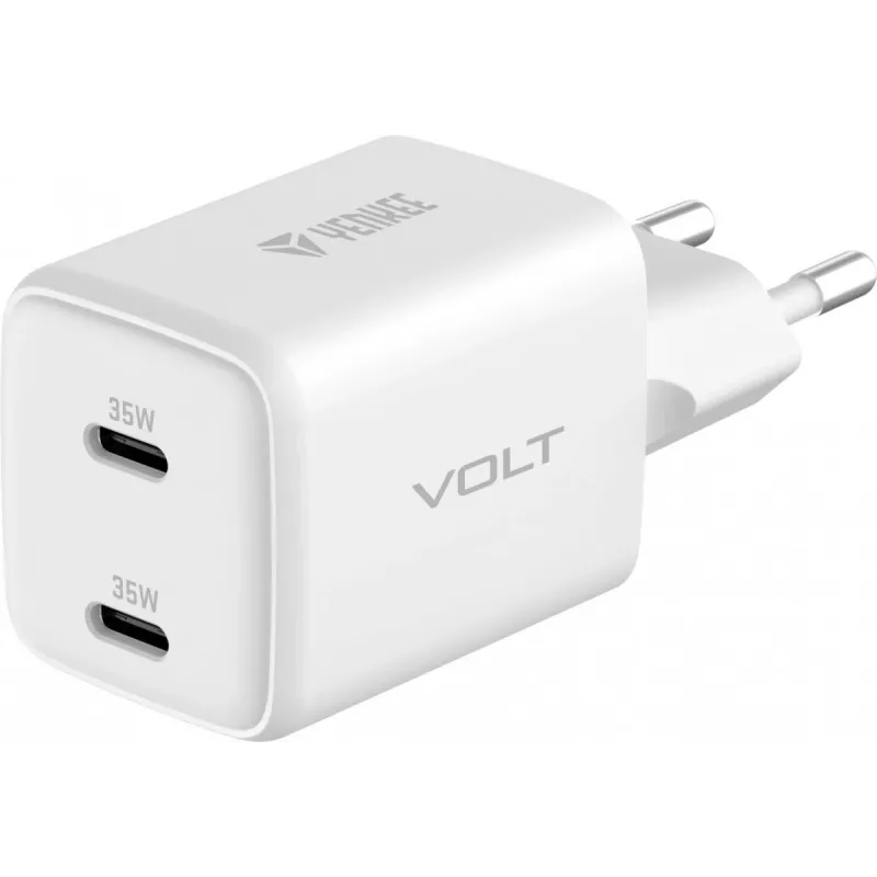 Wall USB-C Charger YENKEE G35D 2x18W Power Delivery 3.0 3A