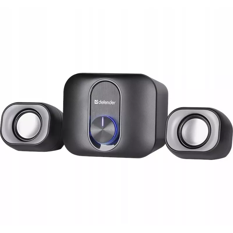 Desktop 2.1 Speakers DEFENDER V13 — 11W RMS (6W satellites, 5W subwoofer), USB powered, 3.5 mm input, black