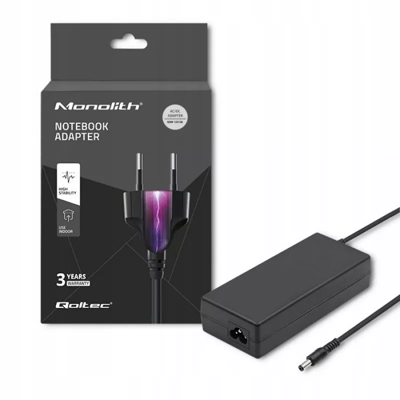 Power Adapter Qoltec 50797 Indoor Black Laptop 1.16m Cable