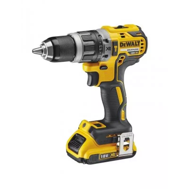 Cordless drill DeWalt DCD796D2-QW 18V Li-Ion, 2x2Ah, keyless 13 mm chuck, hammer, 1.6 kg