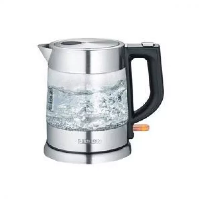 Severin WK 3468 electric kettle 1 L 2200 W Black, Stainless steel, Transparent