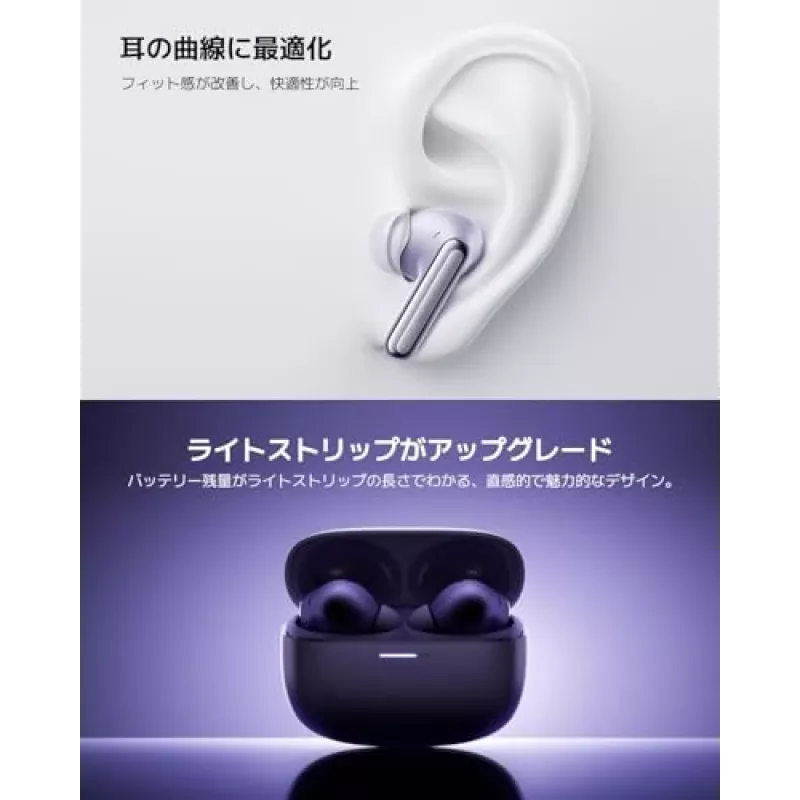 Headset Xiaomi Buds 6 Pro — binaural in-ear wireless earbuds, Bluetooth 5.3, ANC, IP54, 36 h with case, wireless charging, USB-C, Space Black