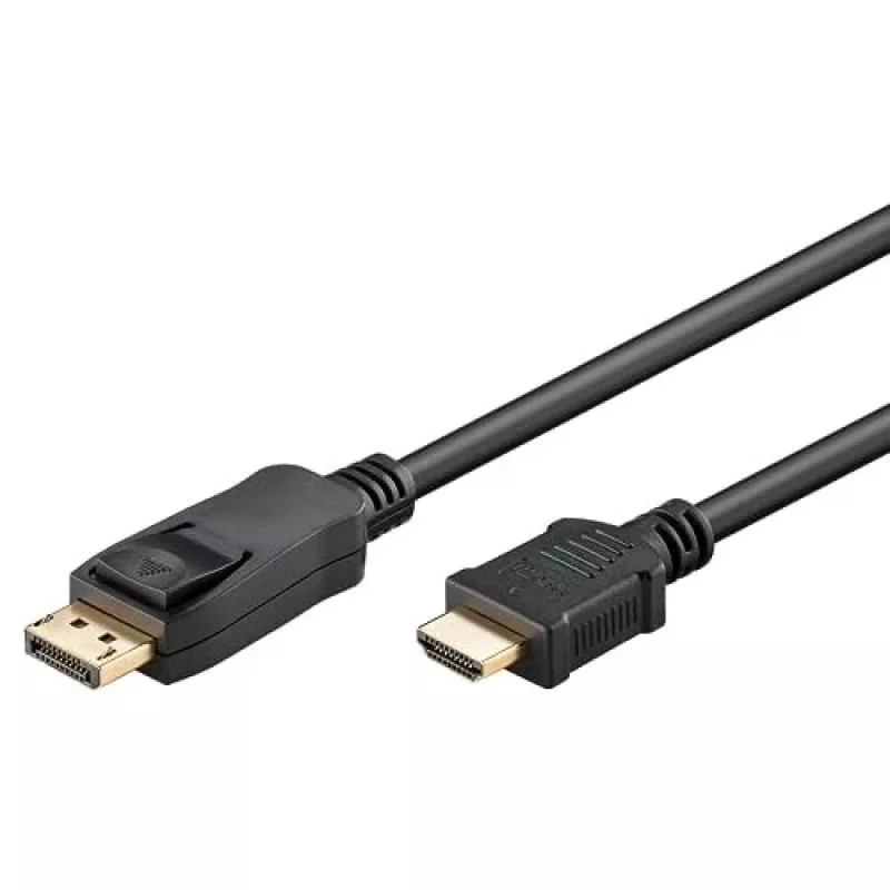 64836 DisplayPort 1.2 to HDMI Adapter Cable 1.4 4K @ 30Hz / Ultra High Speed HDMI Cable/Gold-Plated Connector for Flawless Signal Transmission/Laptop