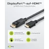 64836 DisplayPort 1.2 to HDMI Adapter Cable 1.4 4K @ 30Hz / Ultra High Speed HDMI Cable/Gold-Plated Connector for Flawless Signal Transmission/Laptop