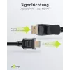 64836 DisplayPort 1.2 to HDMI Adapter Cable 1.4 4K @ 30Hz / Ultra High Speed HDMI Cable/Gold-Plated Connector for Flawless Signal Transmission/Laptop