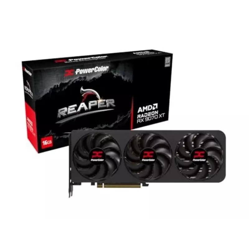 Graphics Card PowerColor Radeon RX 9070 XT 16 GB GDDR6, PCIe x16 5.0, 256-bit, 289 mm, 3-fan