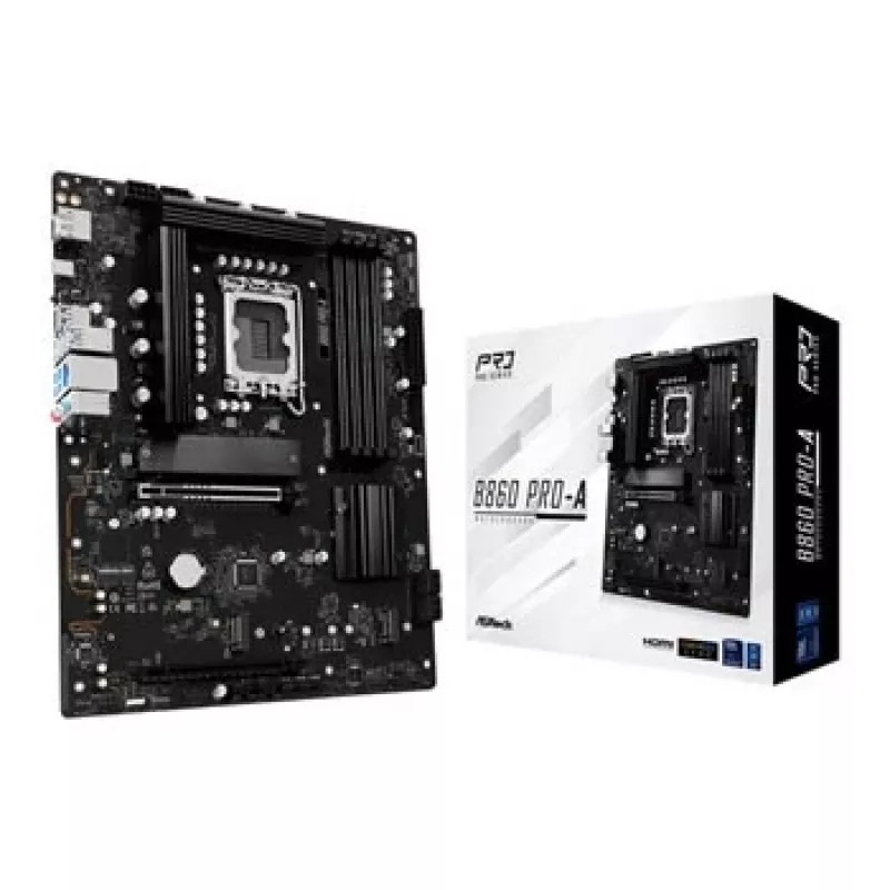 Motherboard ASRock B860 Pro-A — Intel B860 ATX, LGA 1851, DDR5, 4x DIMM, 256GB, 2.5Gb LAN, 1x M.2, 4x SATA III