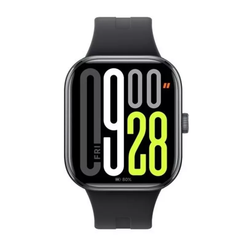 Smartwatch Xiaomi Watch 5 rectangular 2.07 inch AMOLED display, black case, black TPU band, 47.5 mm, 5 ATM