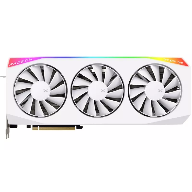 Graphics card XFX Radeon RX 9070 XT — 16 GB GDDR6, 256-bit, PCIe x16, 3 fans, White, 360 mm