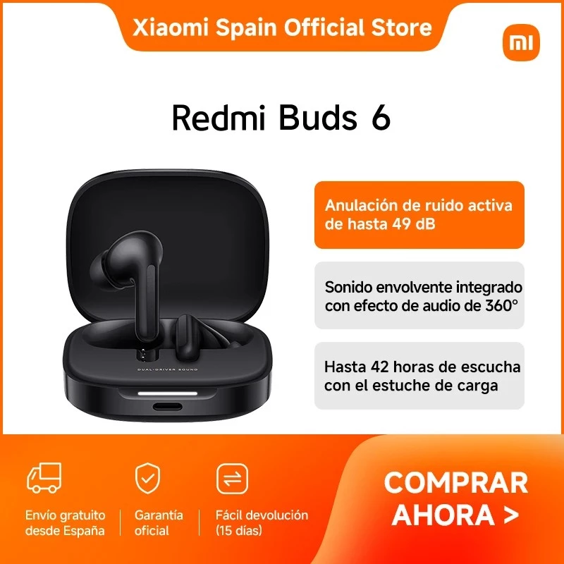Xiaomi Redmi Buds 6 Bluetooth Earphones with Microphone Cloud White