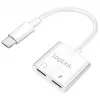 LogiLink USB-C Audio adapter USB-C/M to 2x USB-C/F 60W PD white