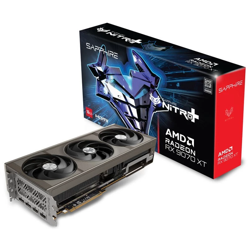 Sapphire graphics card Radeon RX 9070 XT, 16 GB GDDR6, PCIe 5.0, 256-bit, 330W TDP
