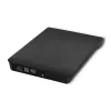 External DVD‑RW drive QOLTEC 51857 — USB 3.0, SATA interface, DVD±R 8x, DVD±RW 4x, DVD‑RAM 5x, CD 24x, black