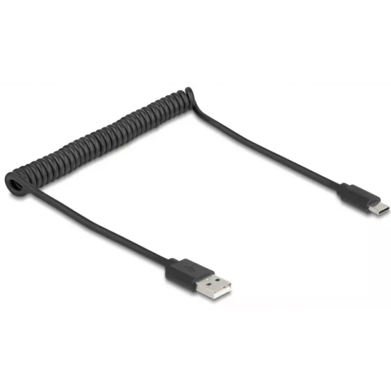 DeLOCK USB Cable USB 2.0 0.75m USB A USB C Black 90368