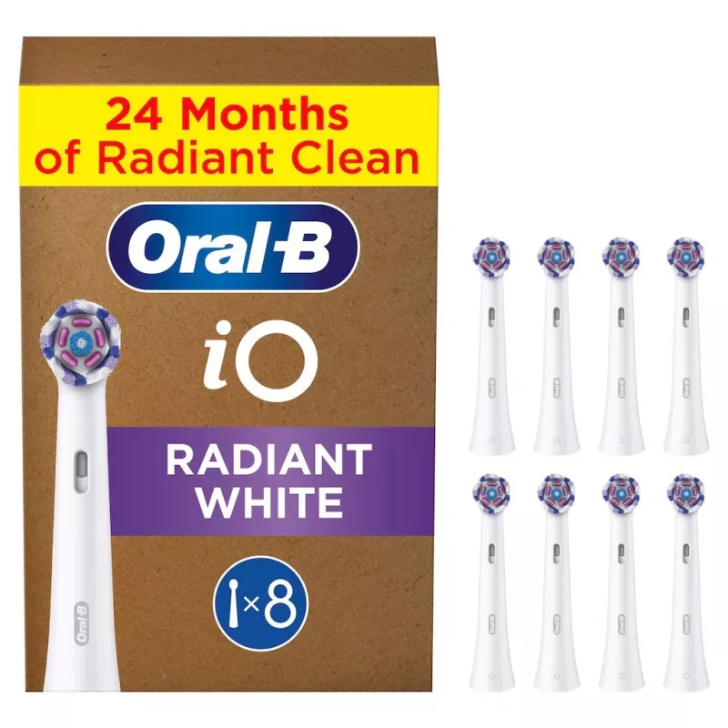 Oral-B IO Series Radiant White Original Brush Heads for Teeth Whitening 8