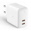 Wall charger Aukey PA-B4 2x USB White GaN – compact USB power adapter with dual USB ports