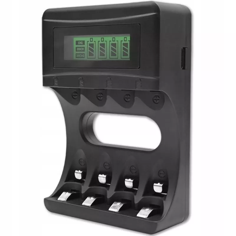 Battery charger QOLTEC 50654 for Ni‑MH R03 (AAA) and R6 (AA) batteries, 1800 mA