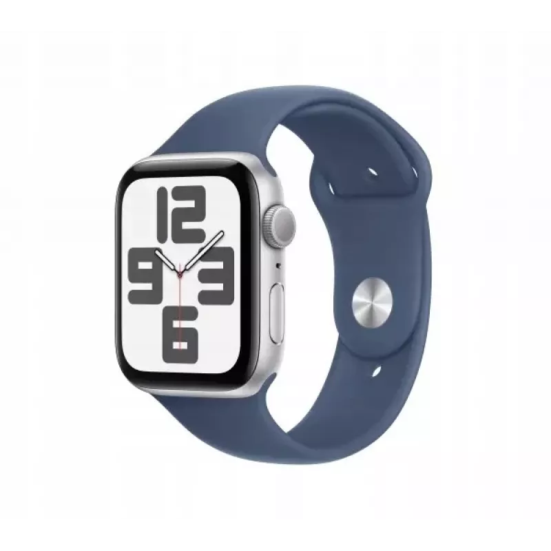 Apple Watch SE GPS 40mm Silver Aluminium Case with Denim Sport Band -