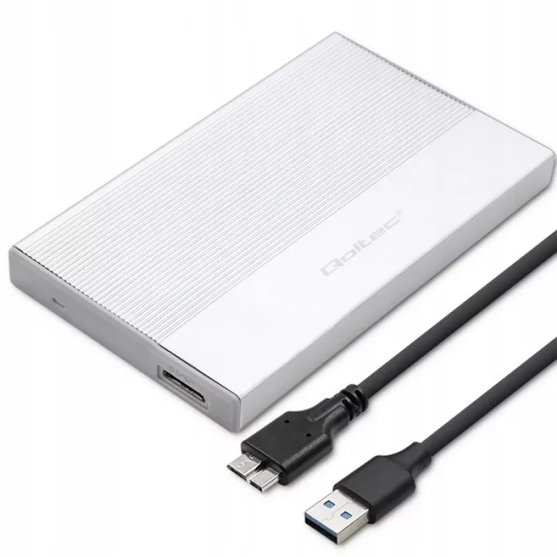 Enclosure for 2.5 inch SATA SSD/HDD QOLTEC 52278 USB 3.0, supports up to 2 TB