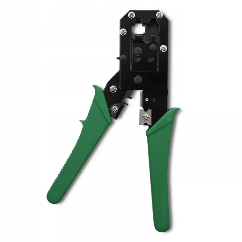 Crimping and cutting tool QOLTEC 54381 — modular connectors (network) crimper and cable cutter