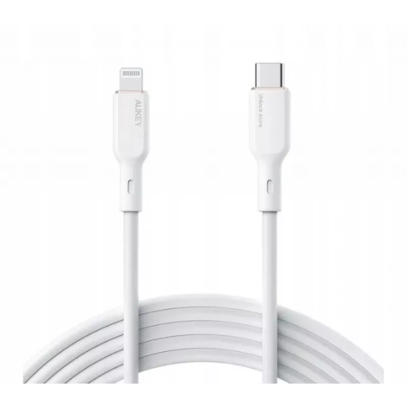 CB-SCL2 White Silicone Cable Lightning-USB C USB Power Delivery USB-pd