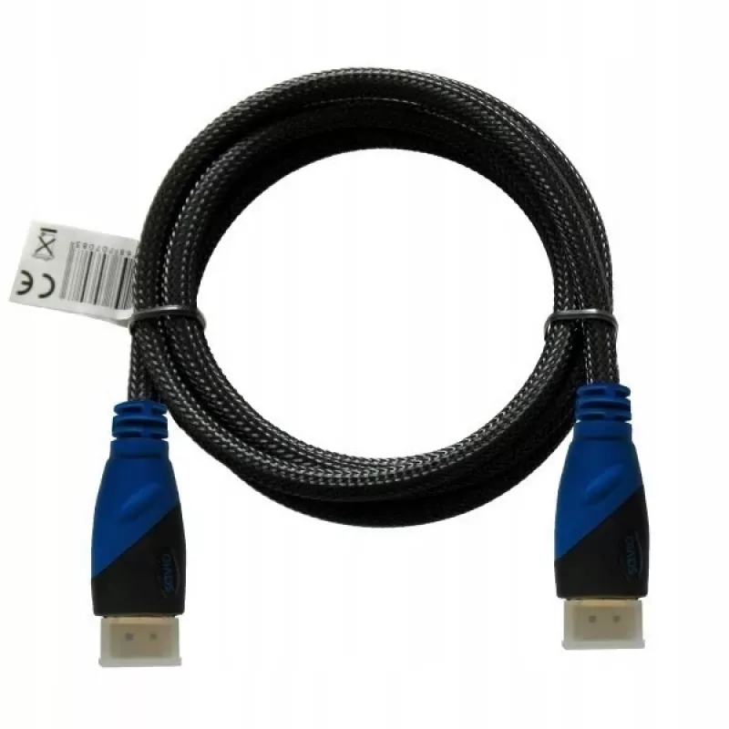 HDMI cable SAVIO CL-02 1.5 m — HDMI 1.4, 4096×2160, ARC, Ethernet, gold-plated contacts