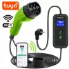 Qoltec Mobile EV Car Charger Adjustable 2in1 Type2 | 3.5kW | 230V | Wi-Fi | LCD | Portable | Wallbox | 5m