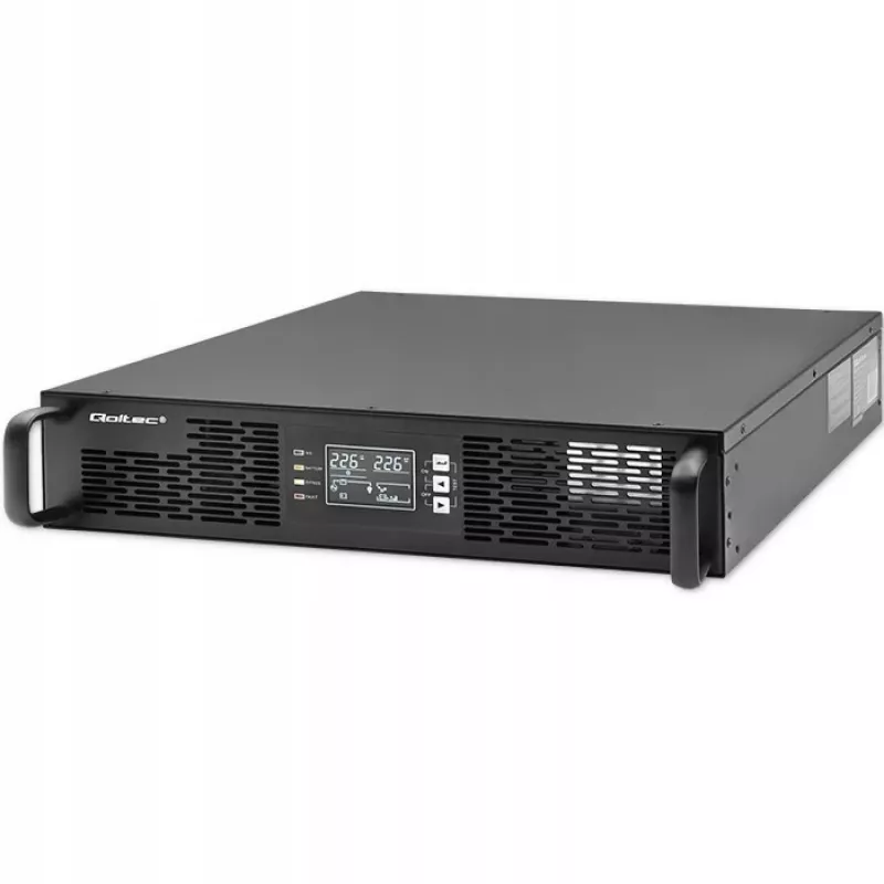 Qoltec 52285 uninterruptible power supply (UPS) Double-conversion (Online) 1 kVA 1000 W 2 AC outlet(s)