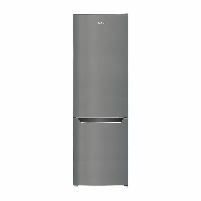 Fridge-freezer AMICA FK2525.4UNTX(E) freestanding 250L, silver, bottom freezer, R600a