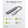 Goobay USB Hub 74456 Type-A 5000 Mbit/s Light Grey