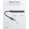 Goobay USB Hub 74456 Type-A 5000 Mbit/s Light Grey