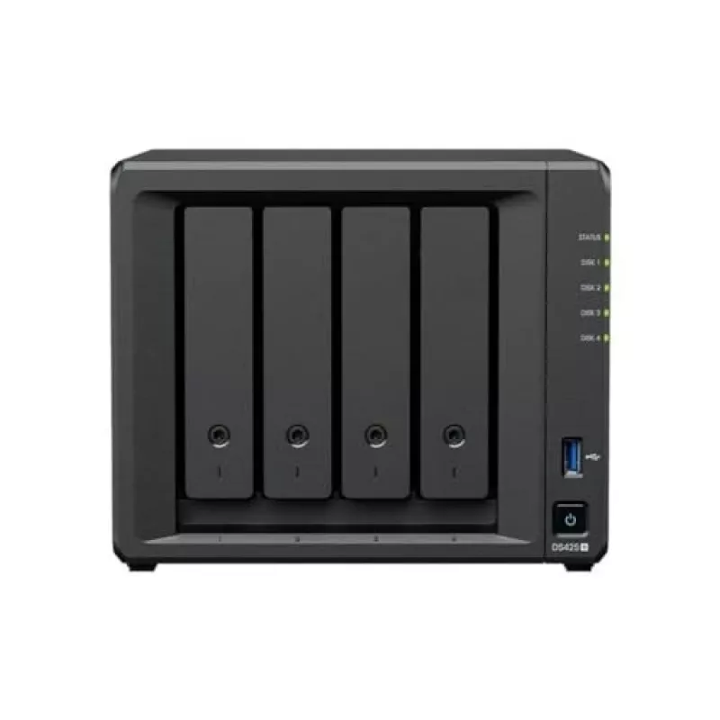 NAS storage server SYNOLOGY DS425+ — 4-bay, Intel Celeron J4125 2.0–2.7 GHz, 2 GB DDR4, 0 TB, 2.5GbE, 2 M.2 slots